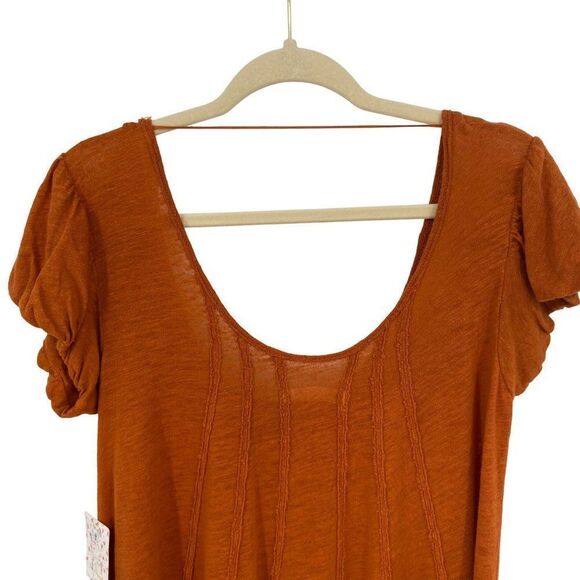 Free People We The Free Star Tee Shirt Orange XS NWT - Picture 9 of 12